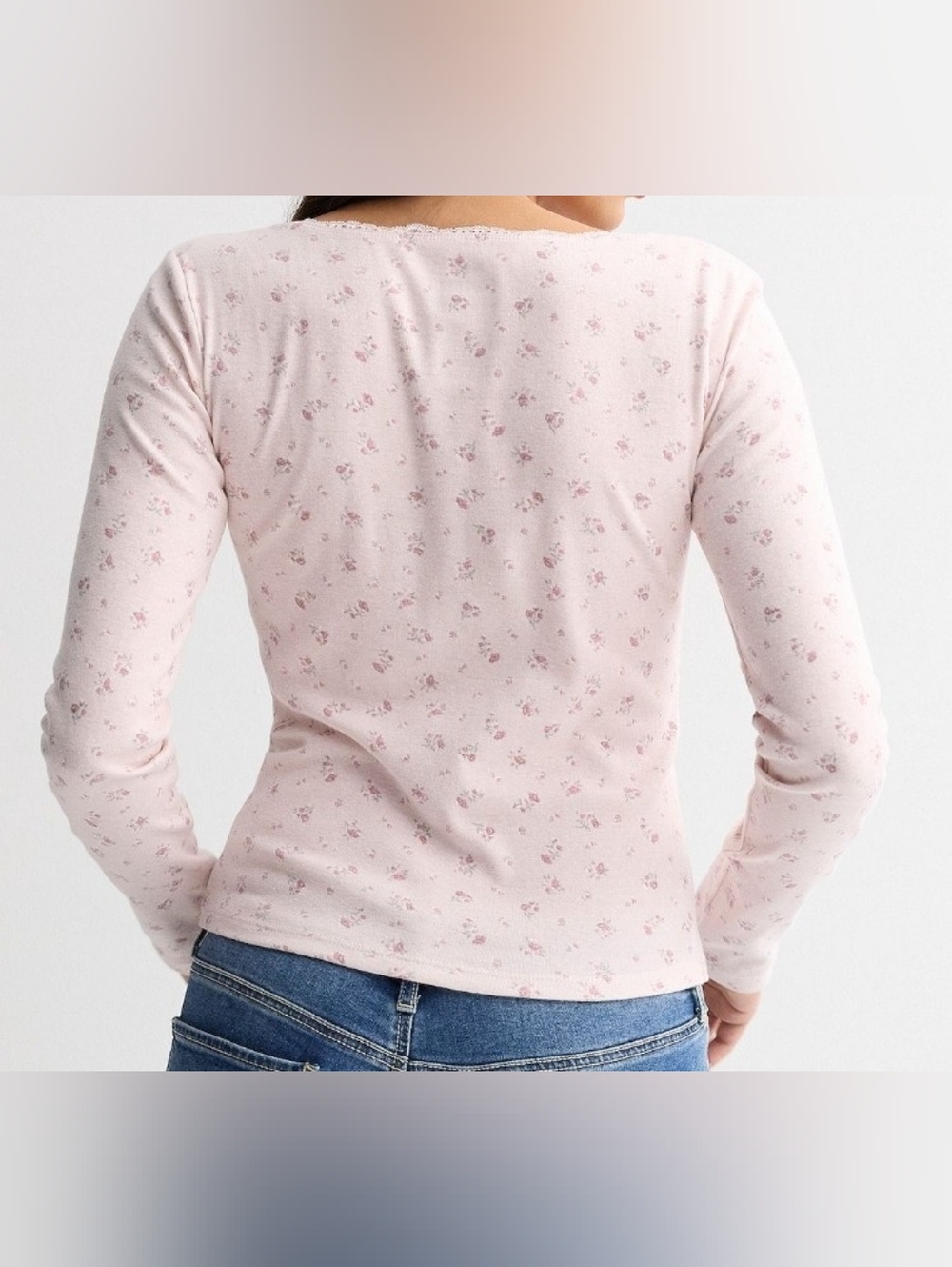 Pink Republic Long Sleeve Pink Floral Ruched V-Neck Women's Top Size XL - Picture 2 of 3